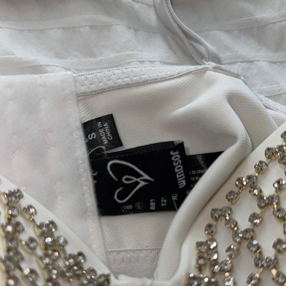 Windsor Silver Rhinestone Crop Top - Picture 6 of 13